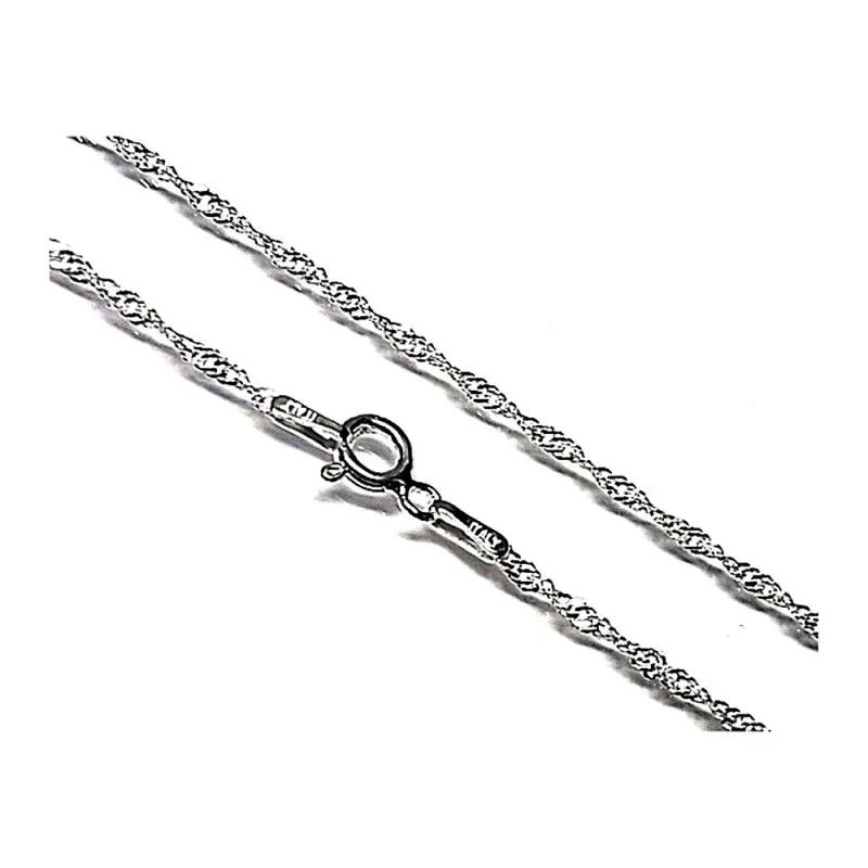 Cadena plata ley 925m 45cm. singapur 0.25mm. [AB0399]