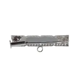 Alfiler plata Ley 925m broche bebé 3 cm. rectangular borde detalles t
