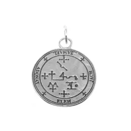 Arcángel Samuel sello colgante plata Ley 925m amuleto 27 mm. medalla