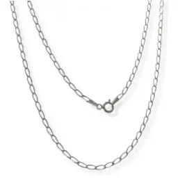 Cadena plata Ley 925m unisex 45 cm. modelo bilbao ancho eslabón 2.1 m