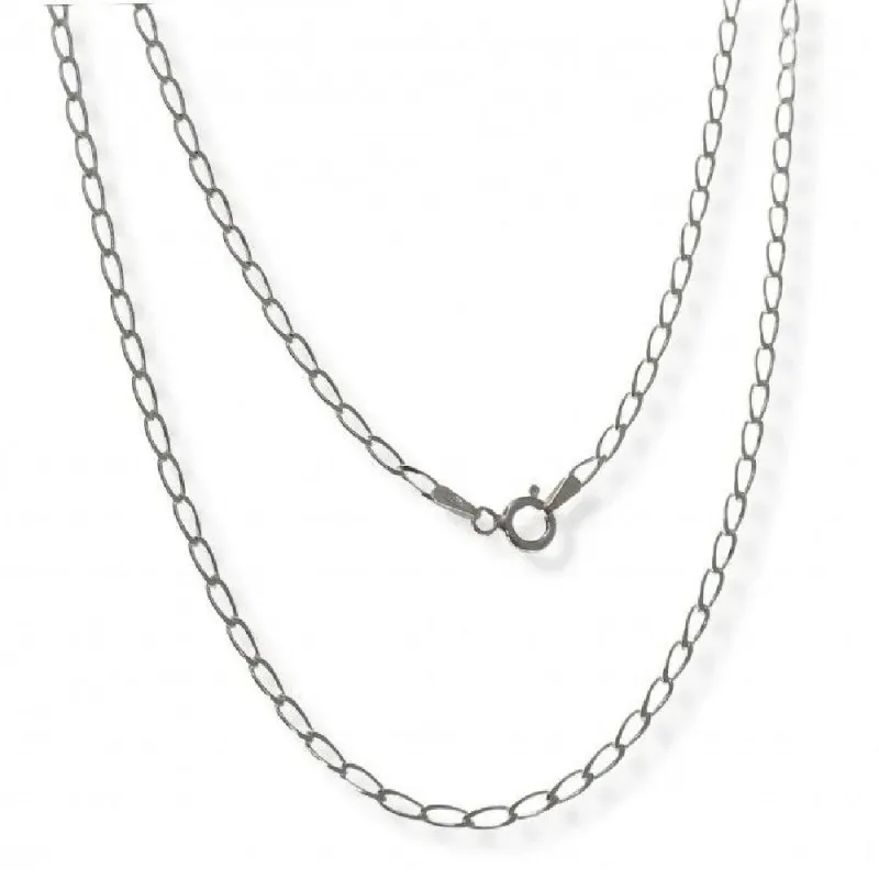 Cadena plata Ley 925m unisex 45 cm. modelo bilbao ancho eslabón 2.1 m