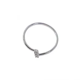 Sortija plata Ley 925m mujer lisa forma zig zag detalle circonitas ve