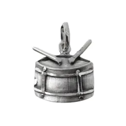 Colgante plata Ley 925m tambor 17 mm. macizo detalles tallados
