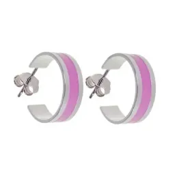 Pendientes aros plata Ley 925m mujer 16 mm. eliege color esmaltados a