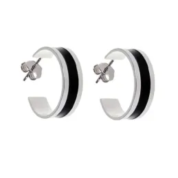 Pendientes aros plata Ley 925m mujer 16 mm. eliege color esmaltados a
