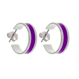 Pendientes aros plata Ley 925m mujer 16 mm. eliege color esmaltados a