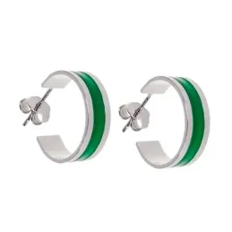Pendientes aros plata Ley 925m mujer 16 mm. eliege color esmaltados a