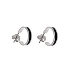 Pendientes aros plata Ley 925m mujer 11 mm. eliege color esmaltados a