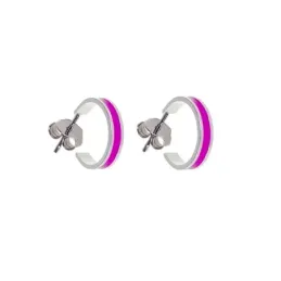 Pendientes aros plata Ley 925m mujer 11 mm. eliege color esmaltados a