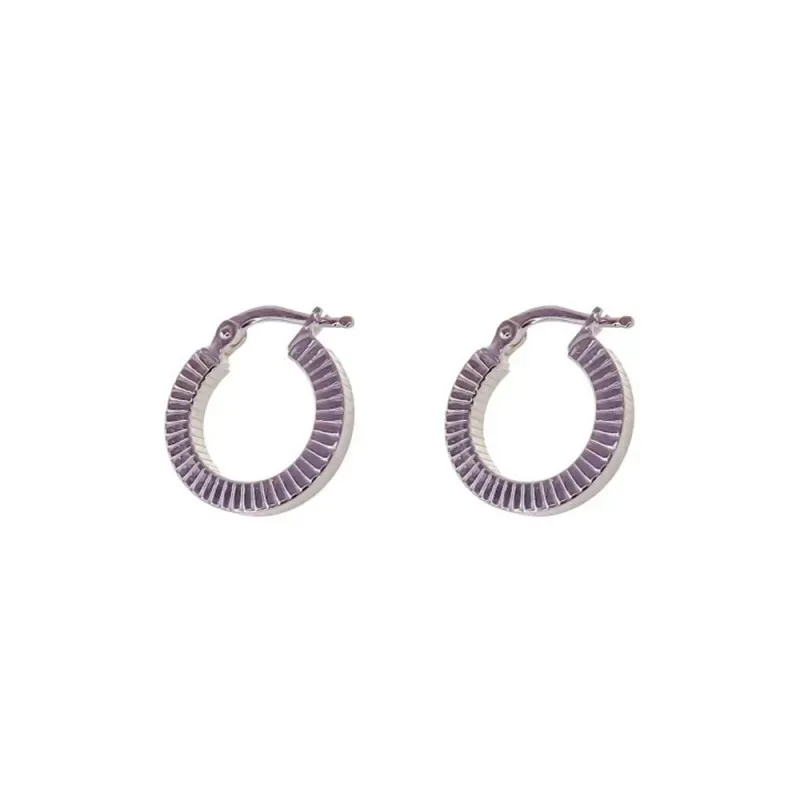 Pendientes Aros Plata Ley 925m 15 mm. dibujo estrías mujer