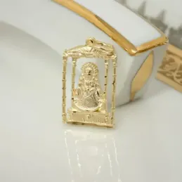 Virgen del Rocío Bajo Palio Colgante en Oro de 18k macizo 20 mm. con