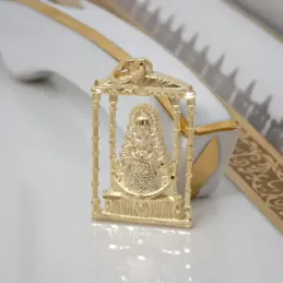Virgen del Rocío Bajo Palio Colgante Plata Ley 925m maciza 34 mm. cha