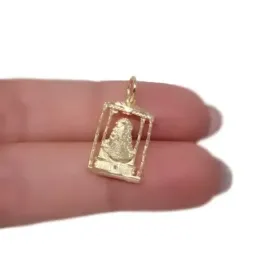 Virgen del Rocío Bajo Palio Colgante Plata Ley 925m maciza 20 mm. cha
