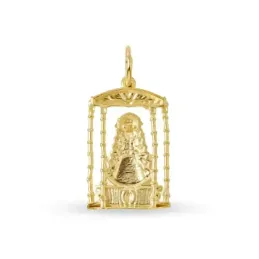 Virgen del Rocío Bajo Palio Colgante Plata Ley 925m maciza 20 mm. cha