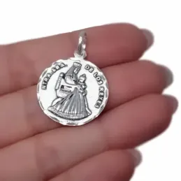 Virgen de los Reyes Patrona Sevilla Medalla Plata Ley 925m maciza de
