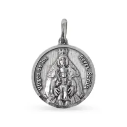 Virgen de los Reyes Patrona de Sevilla Medalla en Plata de Ley 925m m