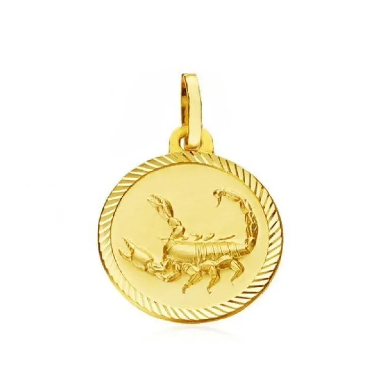 Colgante horóscopo signos del zodiaco oro 9k unisex 20 mm. signo ESCO
