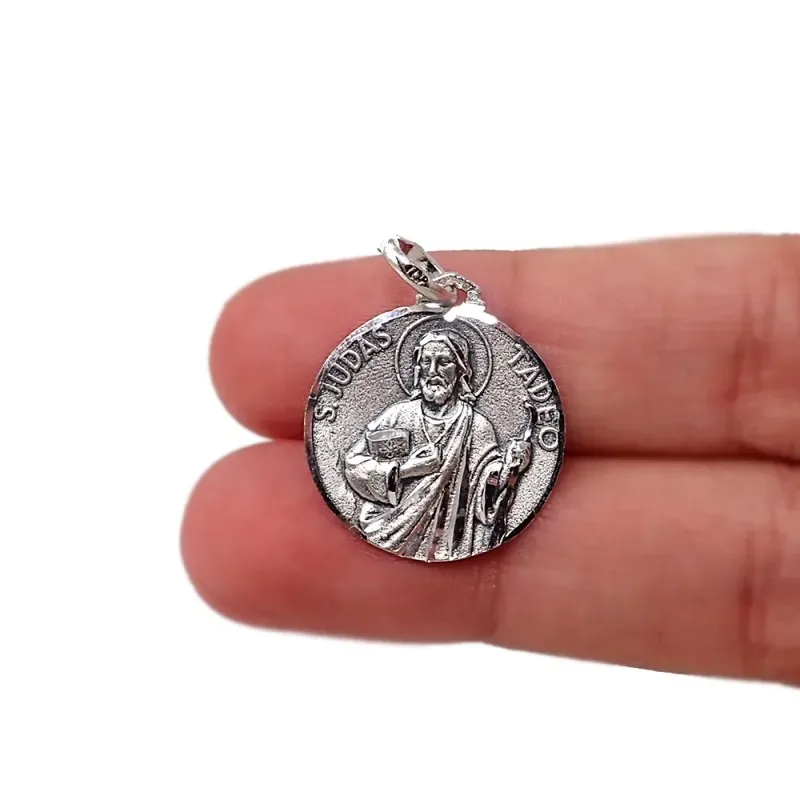 Colgante plata Ley 925m San Judas Tadeo medalla [AB5163GR]