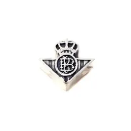 Real Betis escudo charm icono plata Ley 925m 12mm. tallado trasera ta