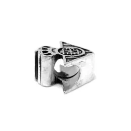 Real Betis escudo charm icono plata Ley 925m 12mm. tallado trasera ta