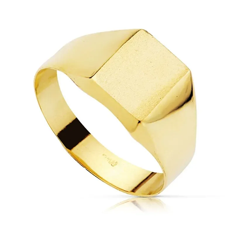 Sello oro 18k cadete hueco liso 10x8mm. [AB2396GR]
