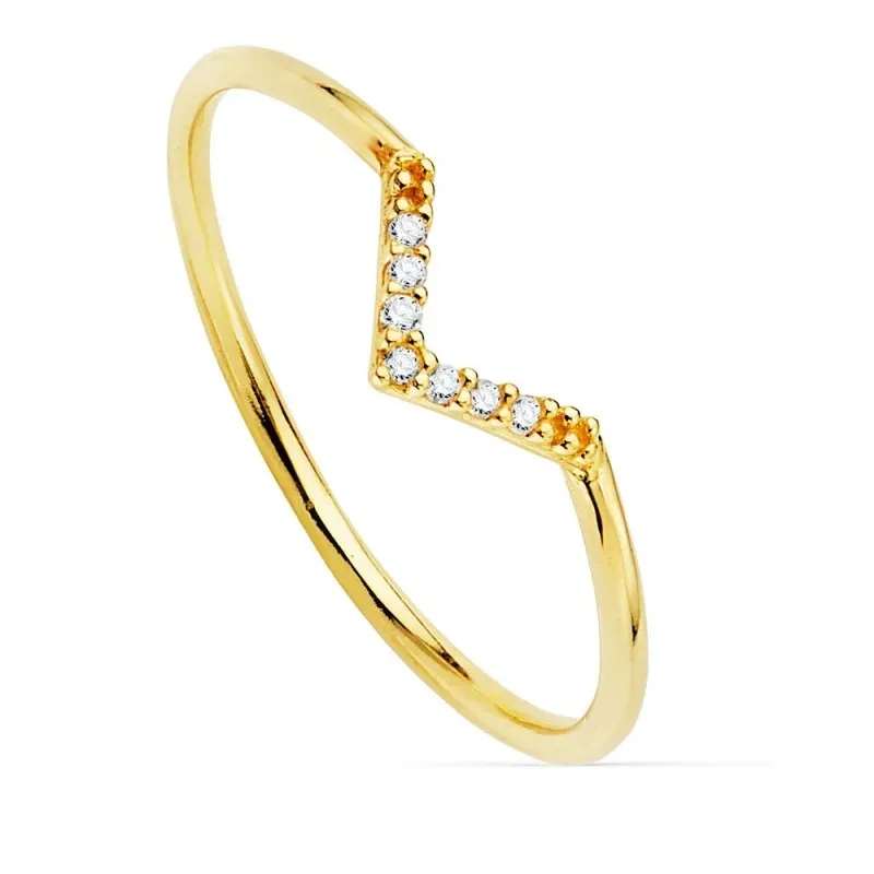 Sortija oro 18k redonda 1mm. diamantes brillantes 0.035ct. mujer