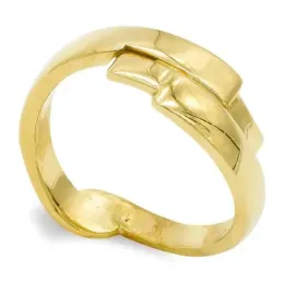 Sortija oro 18k mujer centro detalle tramos encajados lisa