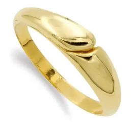 Sortija oro 18k mujer lisa centro bandas unidas
