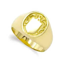 Sello oro 18k hombre heráldico cabeza ovalada
