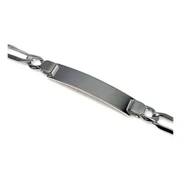 Esclava plata ley 925m lisa hueca alternada 3x1 [AB0519]