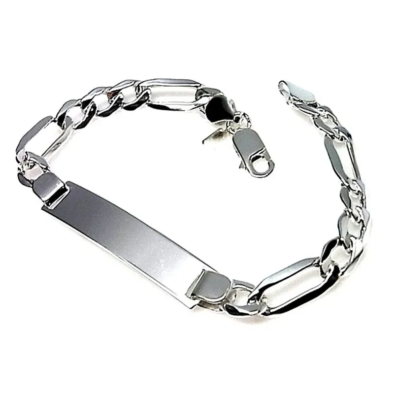 Esclava plata ley 925m lisa hueca alternada 3x1 [AB0519GR]