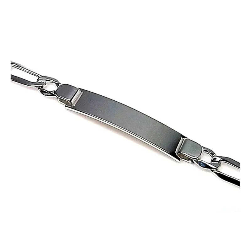 Esclava plata ley 925m lisa hueca alternada 3x1 [AB0519GR]
