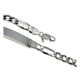 Esclava plata ley 925m lisa hueca alternada 3x1 [AB0519GR]