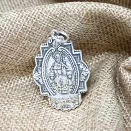 Santiago Apóstol Medalla en Plata de Ley 925m maciza de 40 mm. traser