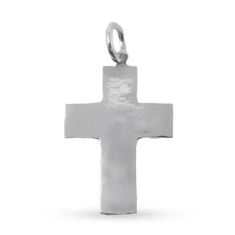Cruz Cáliz JHS Colgante en Plata de Ley 925m macizo de 32 mm. Grabaci