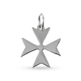 Cruz de Malta Colgante en Plata de Ley 925m macizo de 20 mm. emblema