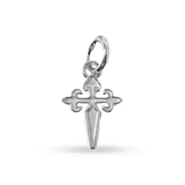 Cruz de Santiago Colgante en Plata de Ley 925m macizo de 19 mm. disti