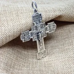 Cruz de la Pasión Colgante de Latón con 69 mm. representación Viacruc
