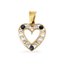 Colgante oro 18k circón zafiro [441]
