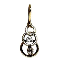Colgante oro 18k aros circonitas [243]