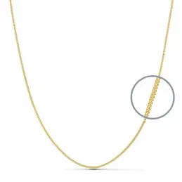 Cadena oro 18k maciza barbada 40 cm. 0.8 mm. 1.95 grs. [9483]