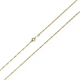 Cadena oro 18k maciza singapur 50 cm. 1 mm. 1.25 grs. [9509]