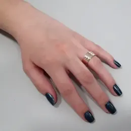 Sortija oro 18k tricolor aros lisos  [AA1943]