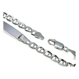 Esclava plata ley 925m lisa hueca ancla [AB0520GR]