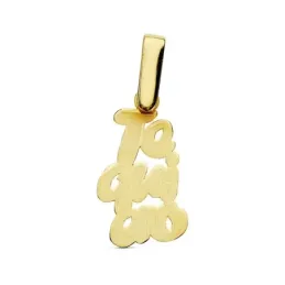 Colgante oro 18k circonita TE QUIERO 17mm. [AB1761]