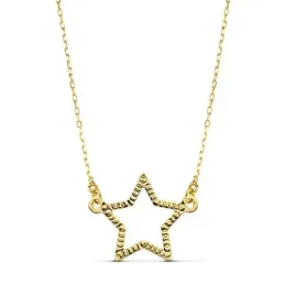 Colgante gargantilla oro 18k 45cm. estrella 14x11mm.  [AB2360]