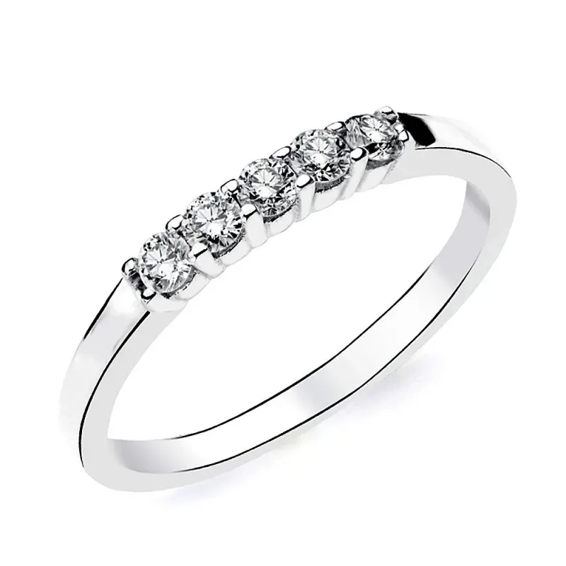 Sortija oro blanco 18k brillantes 0.300 ct. [AB2824]