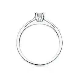 Solitario oro blanco 18k 1 diamante brillante 0,150ct. [AB2827]