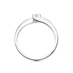 Solitario oro blanco 18k 1 diamante brillante 0,100ct. [AB2832]