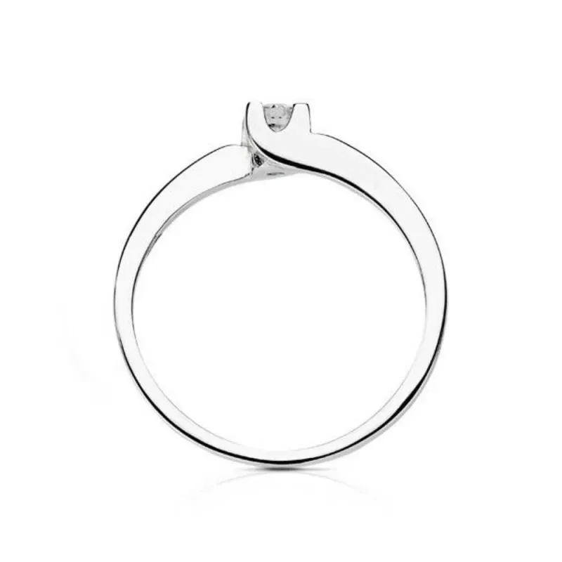 Solitario oro blanco 18k 1 diamante brillante 0,150ct. [AB2833]